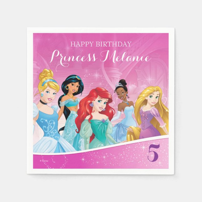 Disney Princess | Birthday Napkins (Front)