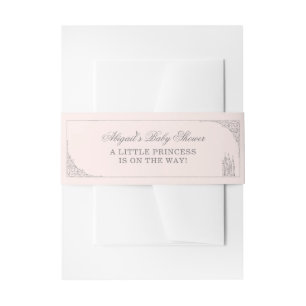 Disney Princess Castle Fairy Tale Baby Shower Invitation Belly Band