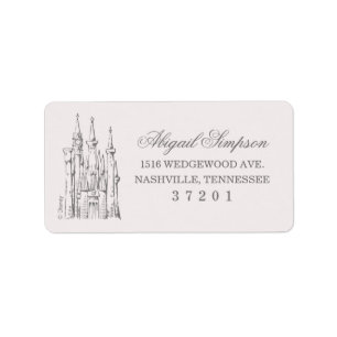 Disney Princess Castle Fairy Tale Baby Shower Label