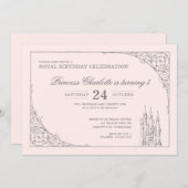 Disney Princess Castle | Fairy Tale Birthday Invitation (Front/Back)