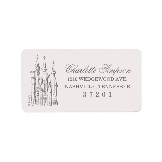 Disney Princess Castle | Fairy Tale Birthday Label (Front)