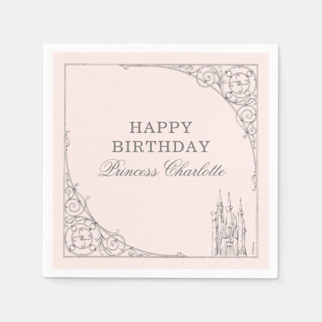 Disney Princess Castle | Fairy Tale Birthday Napkins (Front)