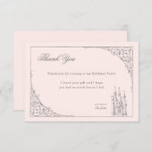 Disney Princess Castle | Fairy Tale Thank You Invitation (Front/Back)