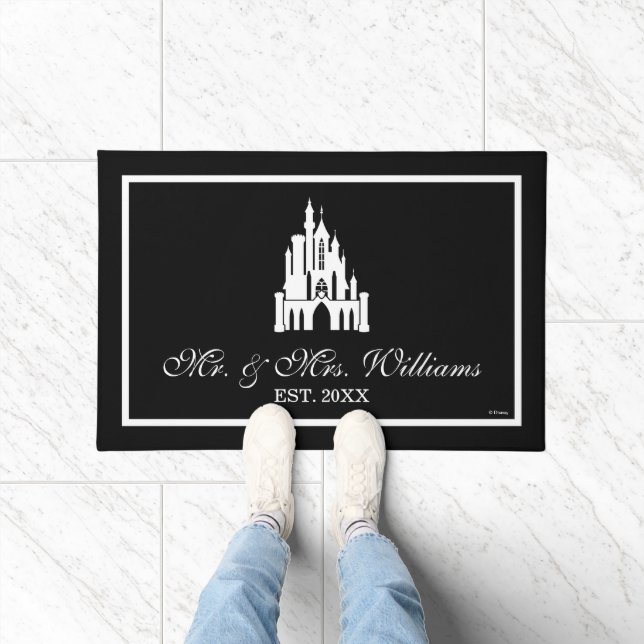 Disney Princess Castle |  Family Name and Date Doormat (Indoor)