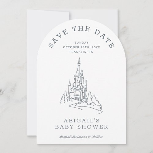 Disney Princess Castle | Girl Baby Shower Save The Date