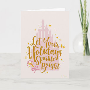 Disney Princess Castle Holiday Sparkle Card