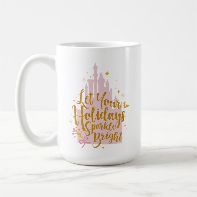 Disney Princess Castle | Holiday Sparkle Coffee Mug (Left)