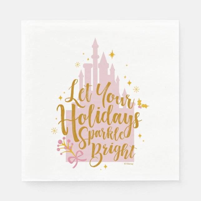 Disney Princess Castle | Holiday Sparkle Napkins (Front)