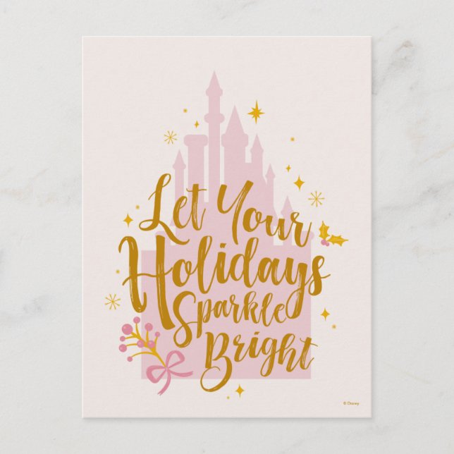 Disney Princess Castle | Holiday Sparkle Postcard (Front)
