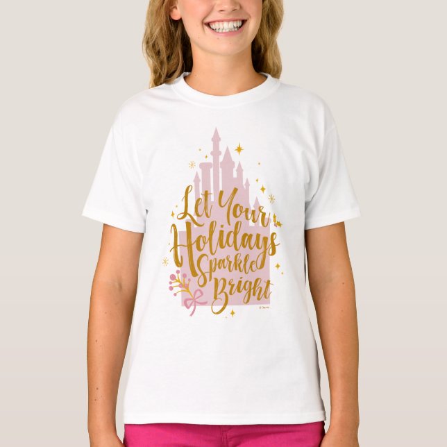 Disney Princess Castle | Holiday Sparkle T-Shirt (Front)