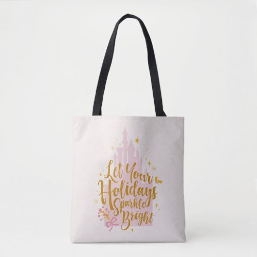 Disney Princess Castle  Holiday Sparkle Tote Bag