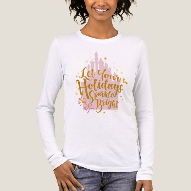 Disney Princess Castle | Holiday Sparkle Tri-Blend Shirt (Front)