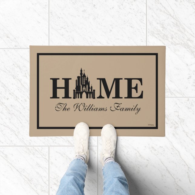 Disney Princess Castle | Home with Family Name Doormat (Indoor)