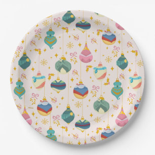 Disney Princess Christma Ornament Pattern Paper Plates