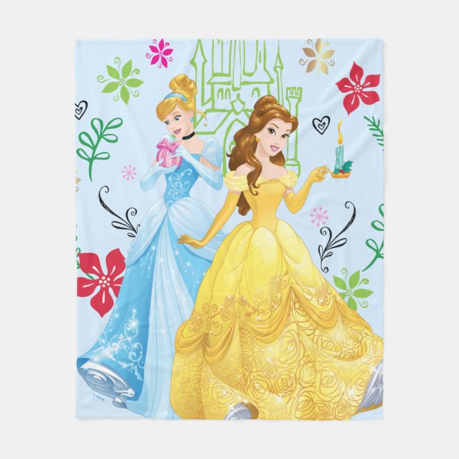 Disney Princess | Christmas Princesses Fleece Blanket (Front)