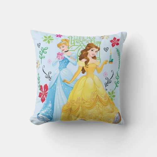 Disney Princess  Christmas Princesses Throw Pillow