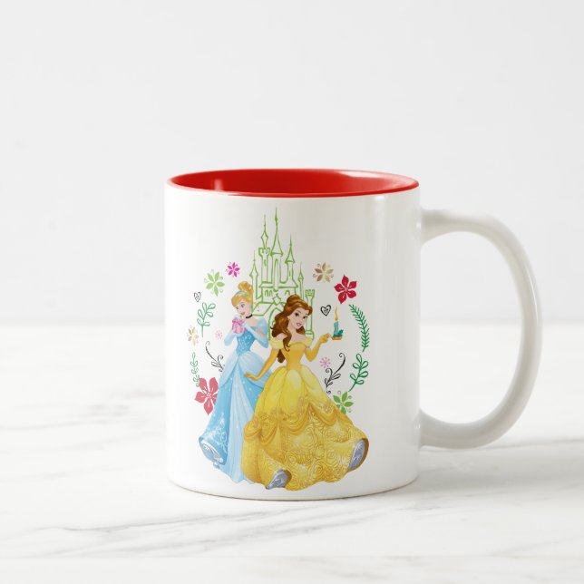 Disney Princess | Christmas Princesses Two-Tone Coffee Mug (Right)
