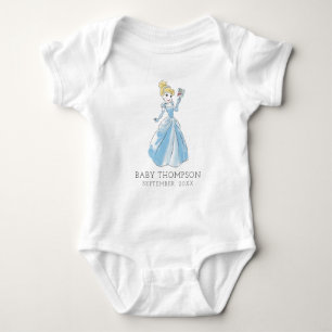 Disney Princess Cinderella Announcement Date Baby Bodysuit