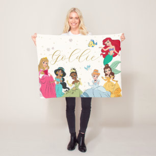 Disney Princess Cinderella Birth Stats Keepsake Fleece Blanket