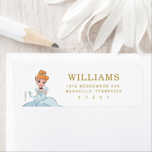 Disney Princess Cinderella Birthday  Label