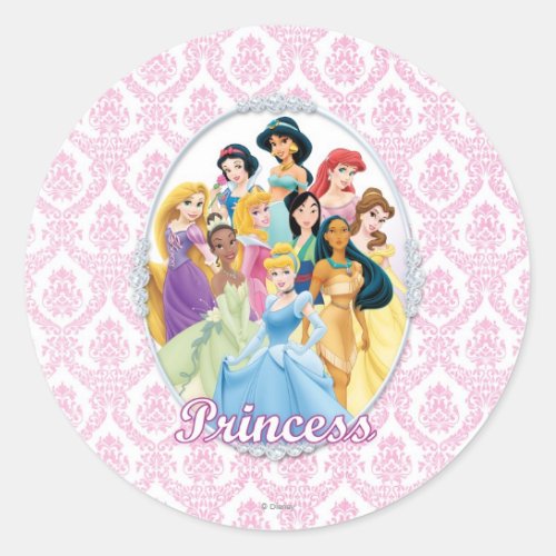 Disney Princess  Cinderella Featured Center Classic Round Sticker