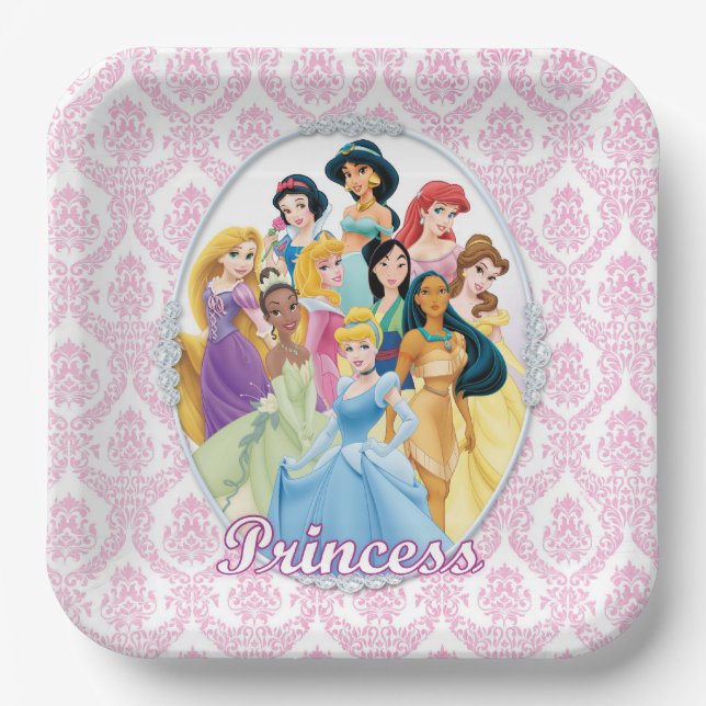 Disney Princess | Cinderella Featured Center Paper Plates (Front)