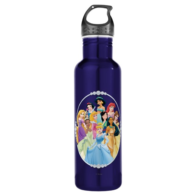 Disney Princess | Cinderella Featured Center Stainless Steel Water Bottle (Front)