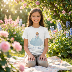 Disney Princess Cinderella in Blue Ballgown Tri-Blend Shirt