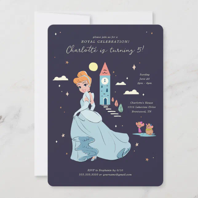 Disney Princess Cinderella l Girls Birthday Invitation | Zazzle