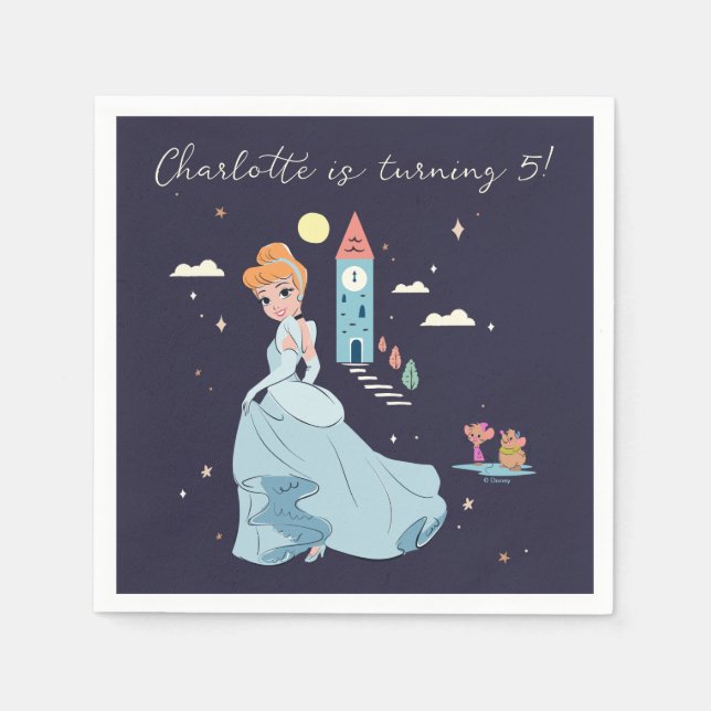 Disney Princess Cinderella l Girls Birthday Napkins (Front)