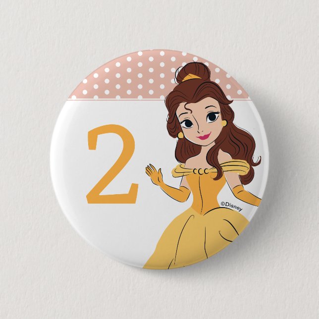Disney Princess Cinderella Pink Birthday Button (Front)