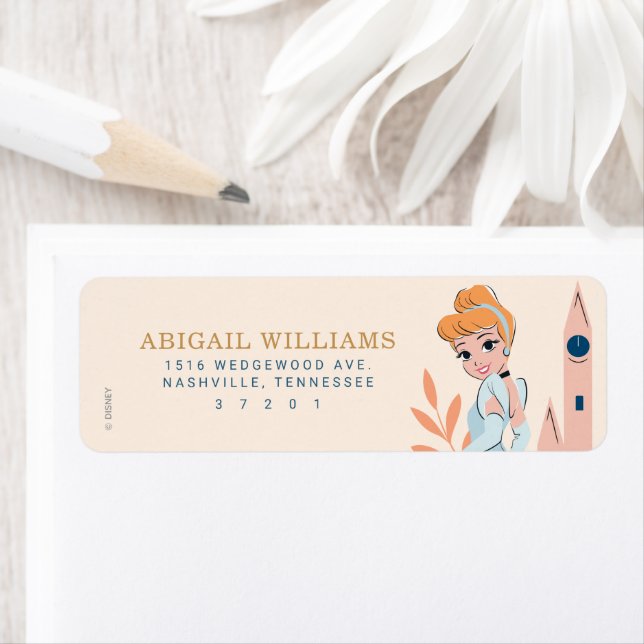 Disney Princess Cinderella Pink Birthday Label (Insitu)