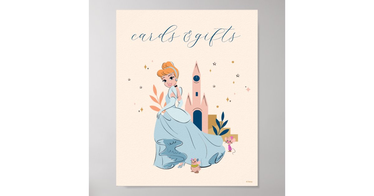 Disney Princess Cinderella Pink Birthday Poster | Zazzle
