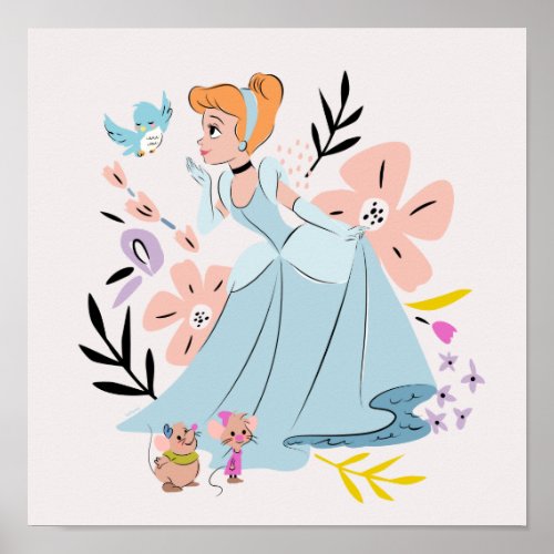 Disney Princess  Cinderella  the Animals Poster