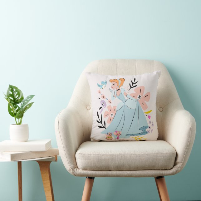 Disney Princess | Cinderella & the Animals Throw Pillow (Chair)