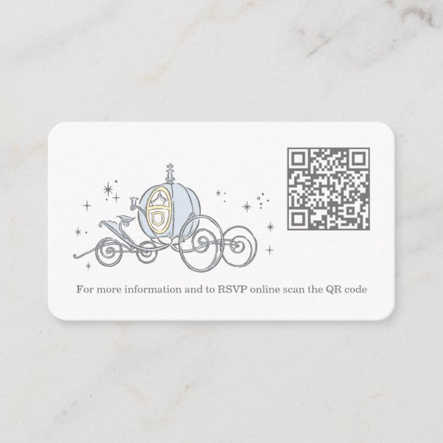 Disney Princess Cinderella Wedding Registry Enclosure Card (Front)