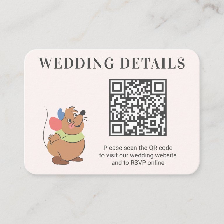 Disney Princess Cinderella Wedding Registry                    Enclosure Card