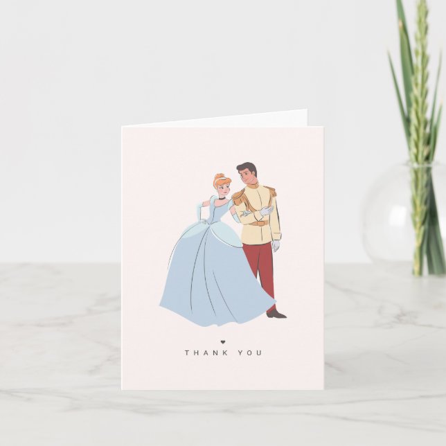 Disney Princess Cinderella Wedding Thank You Card (Front)
