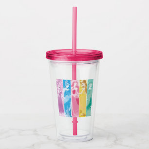 Disney Princess Colorful Portrait Collection Acrylic Tumbler