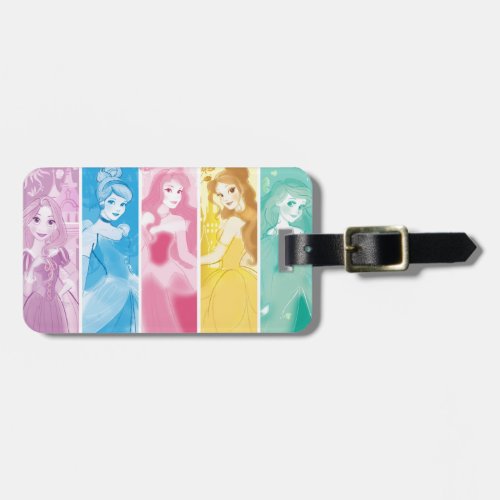 Disney Princess Colorful Portrait Collection Luggage Tag