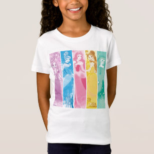 Disney Princess Colorful Portrait Collection T-Shirt
