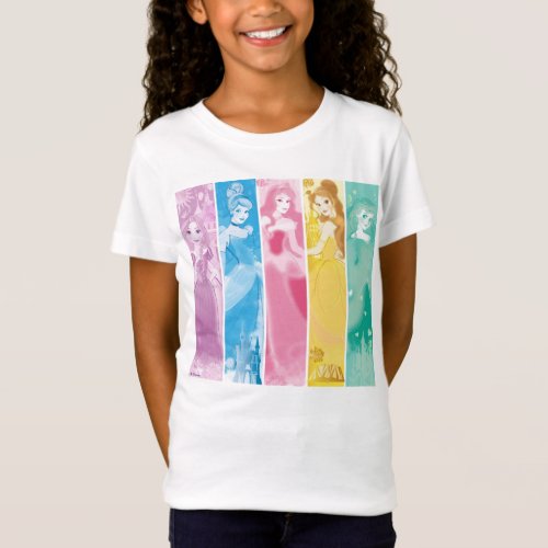 Disney Princess Colorful Portrait Collection T_Shirt