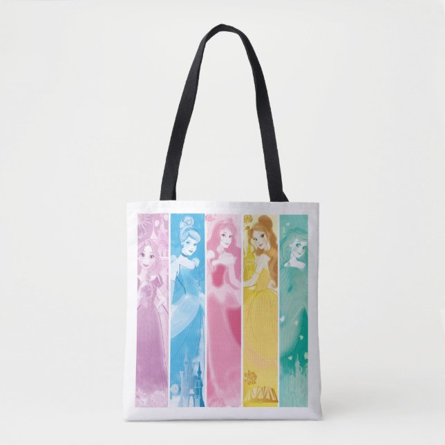 Disney Princess Colorful Portrait Collection Tote Bag (Front)