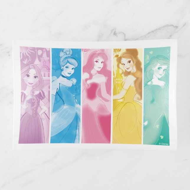 Disney Princess Colorful Portrait Collection Trinket Tray (Front)