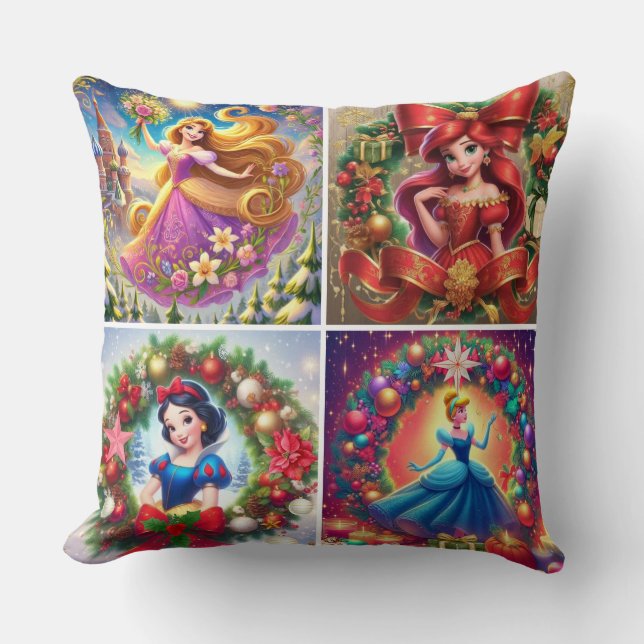 Disney Princess,  Customizable Fairy Throw Pillow (Front)