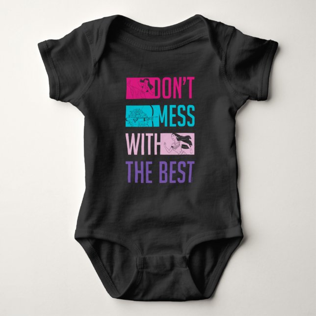 Disney Princess "Don't Mess With The Best" Baby Bodysuit (Front)