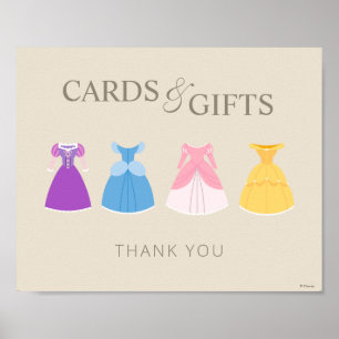 Disney Princess Dress Cards & Gifts Birthday Poster