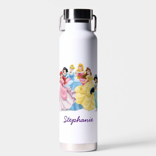 Disney Princess | Dressed to Impress | Add Name Water Bottle (Front)