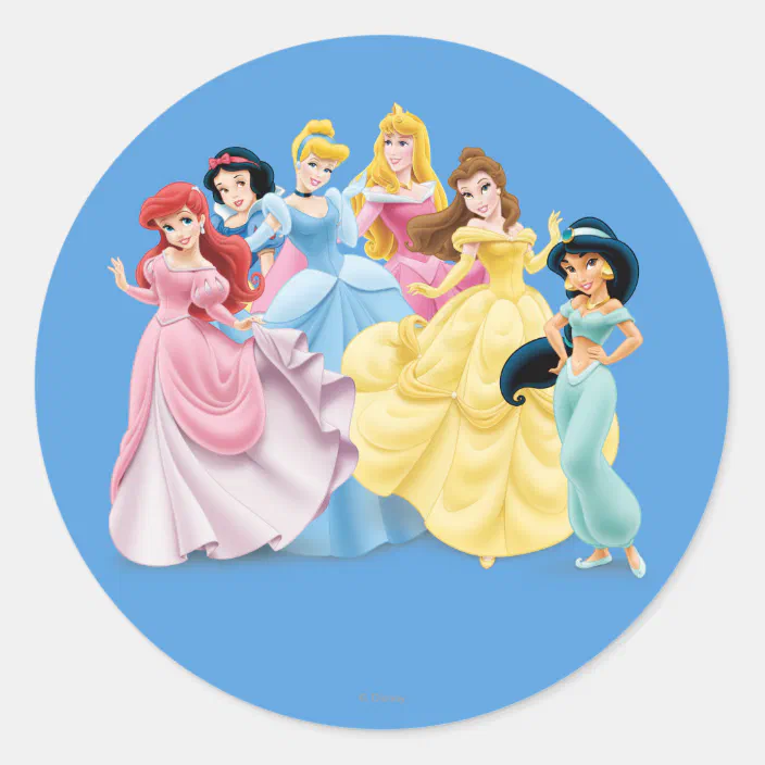 Disney Princess Dressed To Impress Classic Round Sticker Zazzle Com