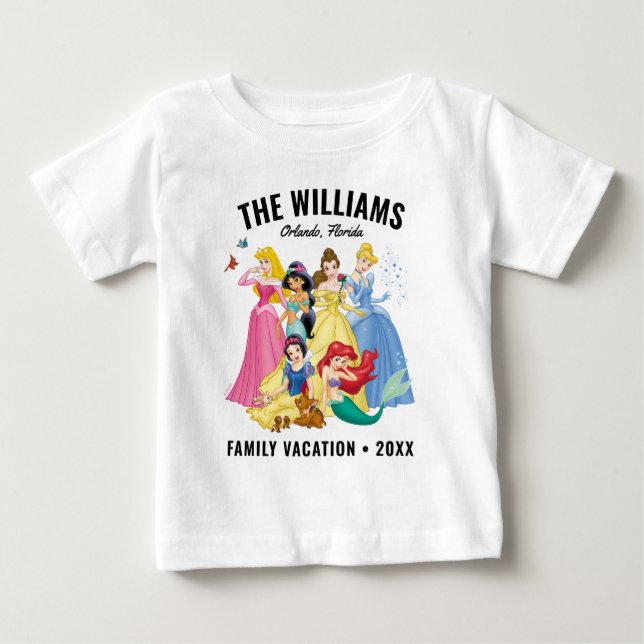 Disney Princess | Family Vacation Baby T-Shirt (Front)